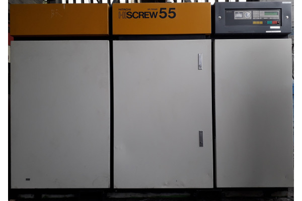 Máy nén khí trục vít cũ Hitachi Hiscrew 55kw Aircool