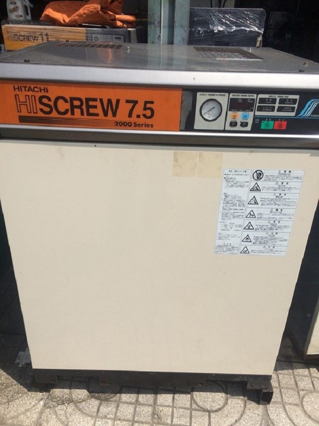Máy nén khí trục vít cũ Hitachi Hiscrew 7.5kw có xuất xứ từ Nhật Bản. Máy nén khí trục vít cũ Hitachi Hiscrew 7.5kw có xuất xứ từ Nhật Bản.