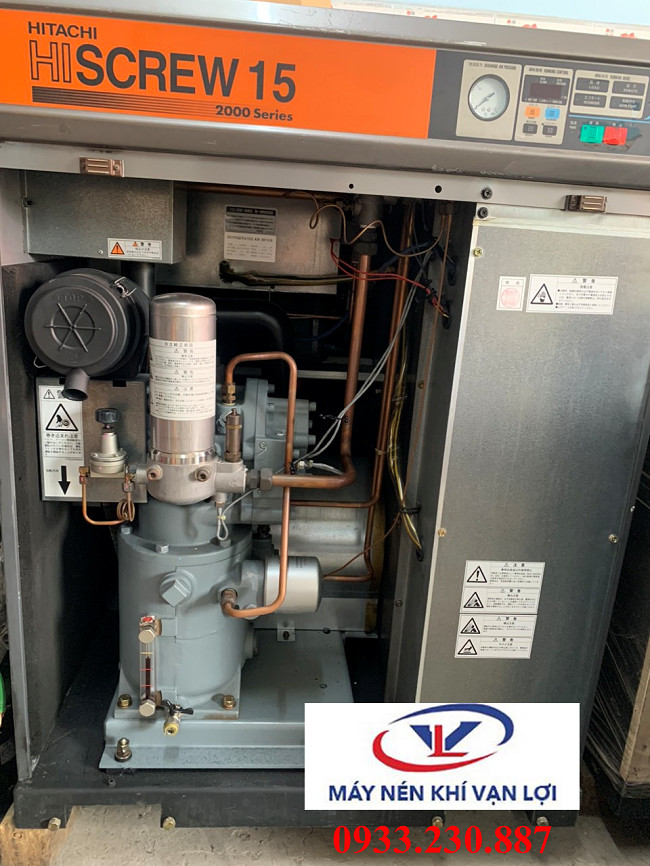 Máy nén khí trục vít cũ Hitachi Hiscrew 15kw tại Vạn Lợi có nhiều ưu đãi về giá.