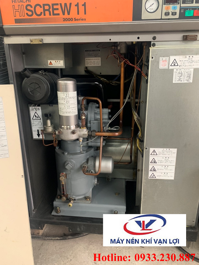 Máy nén khí trục vít cũ Hitachi Hiscrew 11kw Vạn Lợi có giá thành rất phải chăng.
