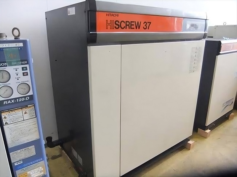 máy nén khí trục vít cũ Hitachi inverter giá rẻ